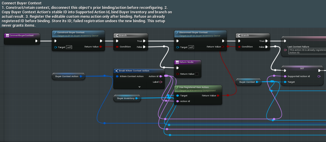 Connect Buyer Context - 1 of 3 - Left: construct and check the context