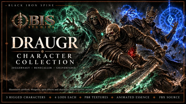 Draugr Undead Character Pack | Rigged Dark Fantasy Collection — product artwork