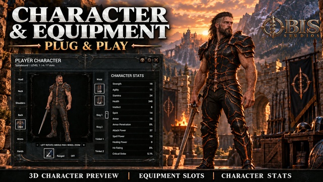 RPG Character & Equipment Kit — Plug & Play — product artwork