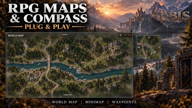 RPG Minimap, World Map & Compass: Plug & Play — product artwork